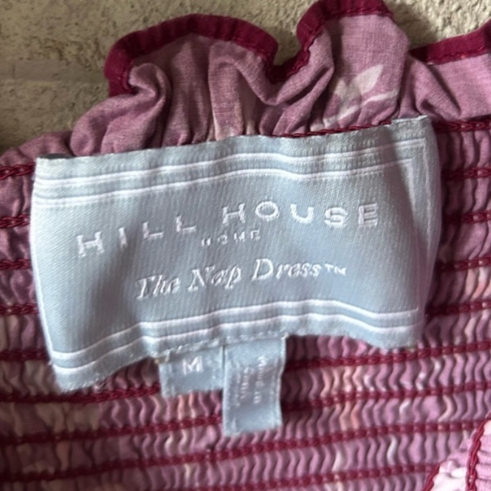 Hill House The Ellie Nap Dress - Burgundy Botanical Poplin Medium - Picture 10 of 11